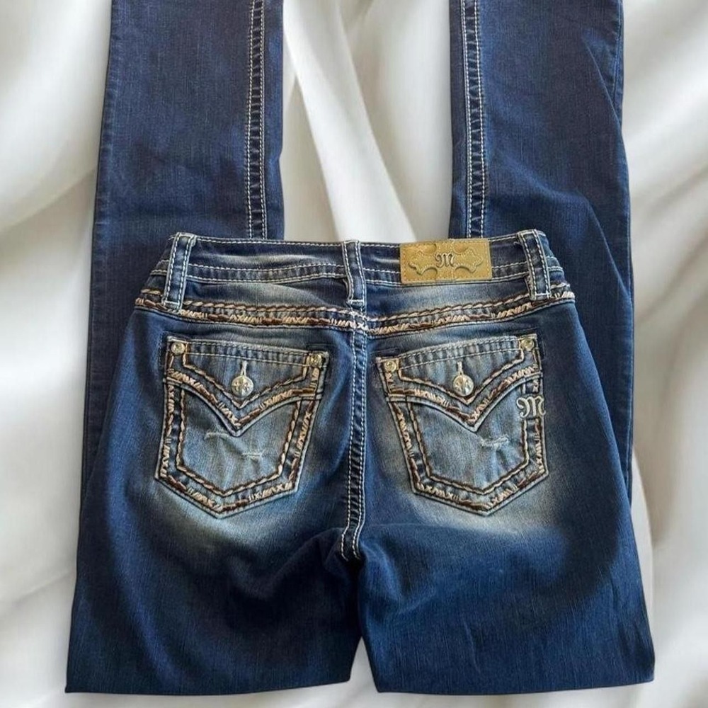 Y2K‎ vintage Miss Me distressed bootcut flared denim jeans